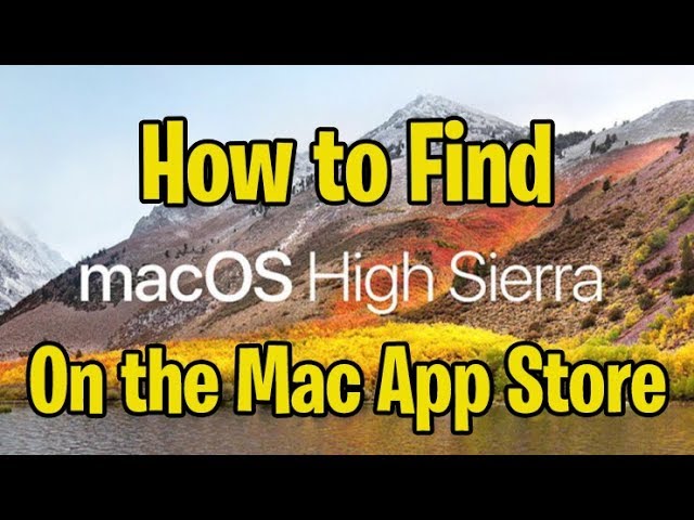 Download macos high sierra not from app store